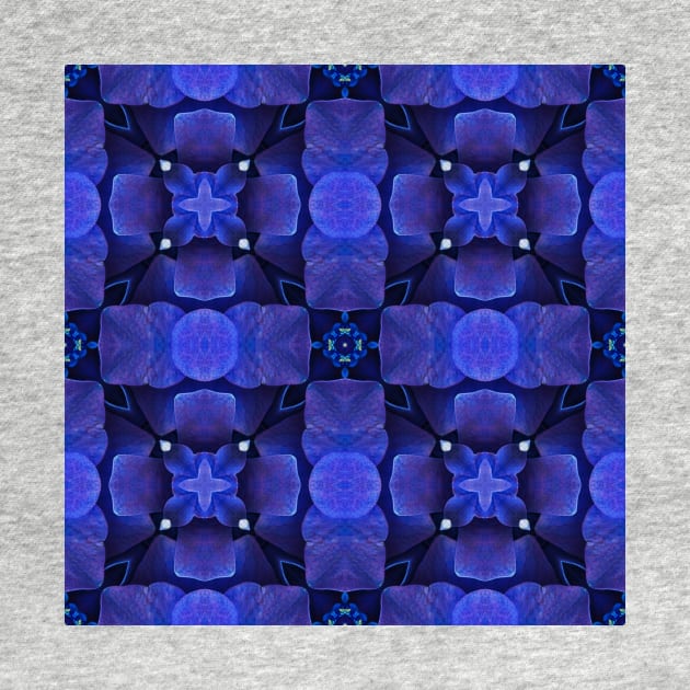 Royal Blue Hydrangea Pattern 1 by BubbleMench